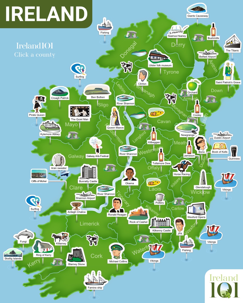Resultado de imagen de IRELAND map